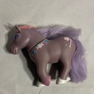 Purple Candy-Themed Pony Toy with Lavender Mane